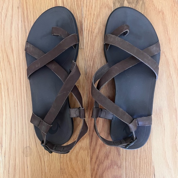 Women's OLUKAI UPENA Brown Strappy Sandals - Picture 3 of 6